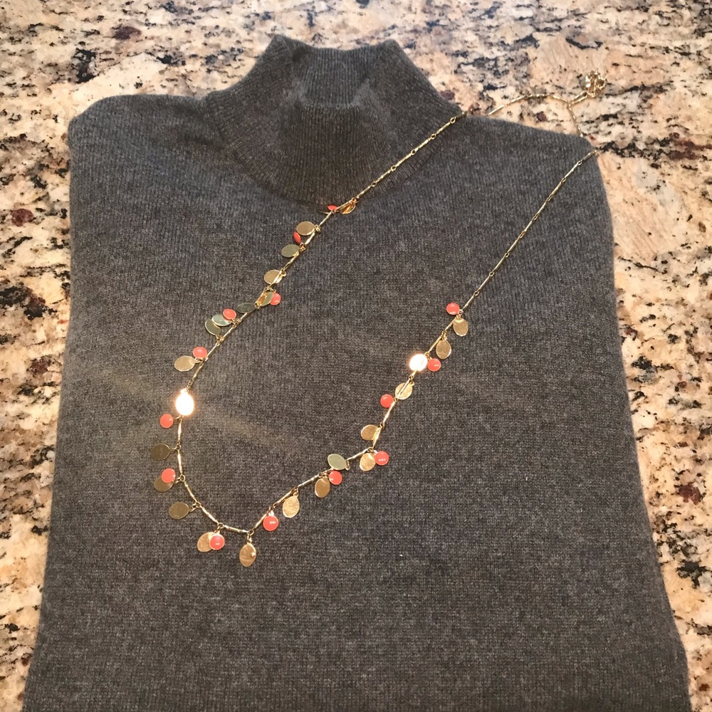 Cashmere mock turtleneck sweater - gray -SOFT!